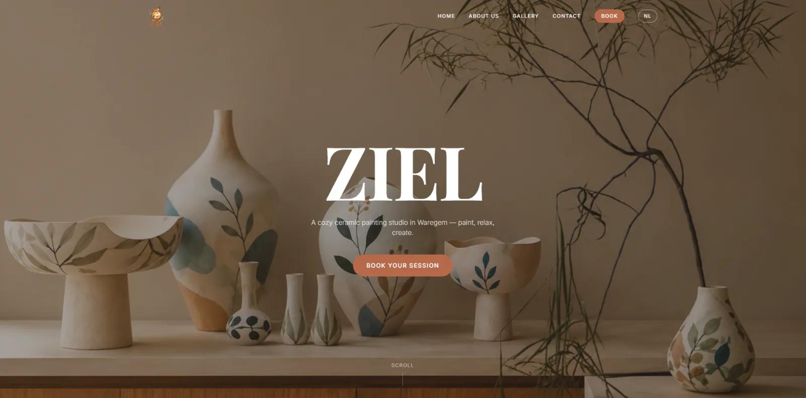 Ziel Ceramic Studio - Бизнес уебсайт за керамично студио
